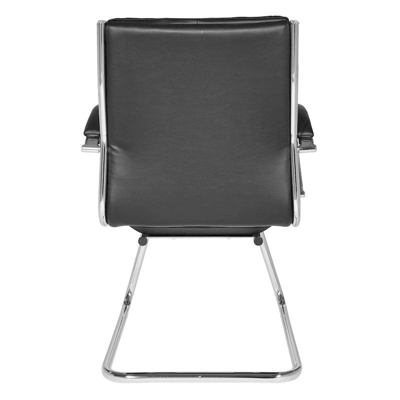 Mid Back Faux Leather Vistor's Chair