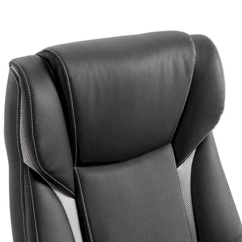 Vinsetto Ergonomic Office Chair Adjustable Height PU Leather Rocker 360? Swivel Home Task Seat, Black