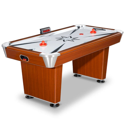 Hathaway Midtown 72-in Air Hockey Table with LED Scoring - Cherry Finish