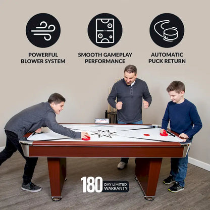 Hathaway Midtown 72-in Air Hockey Table with LED Scoring - Cherry Finish