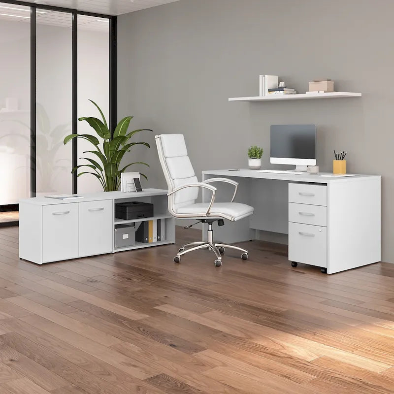 Studio C 60W Desk with Return and Cabinet by Bush Business Furniture