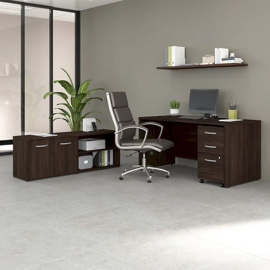 Studio C 60W Desk with Return and Cabinet by Bush Business Furniture