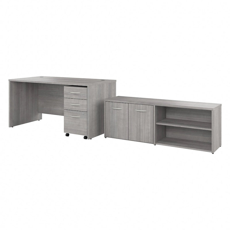 Studio C 60W Desk with Return and Cabinet by Bush Business Furniture