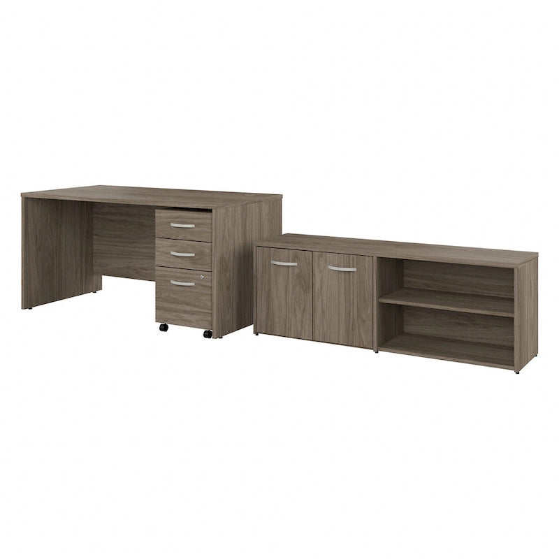 Studio C 60W Desk with Return and Cabinet by Bush Business Furniture