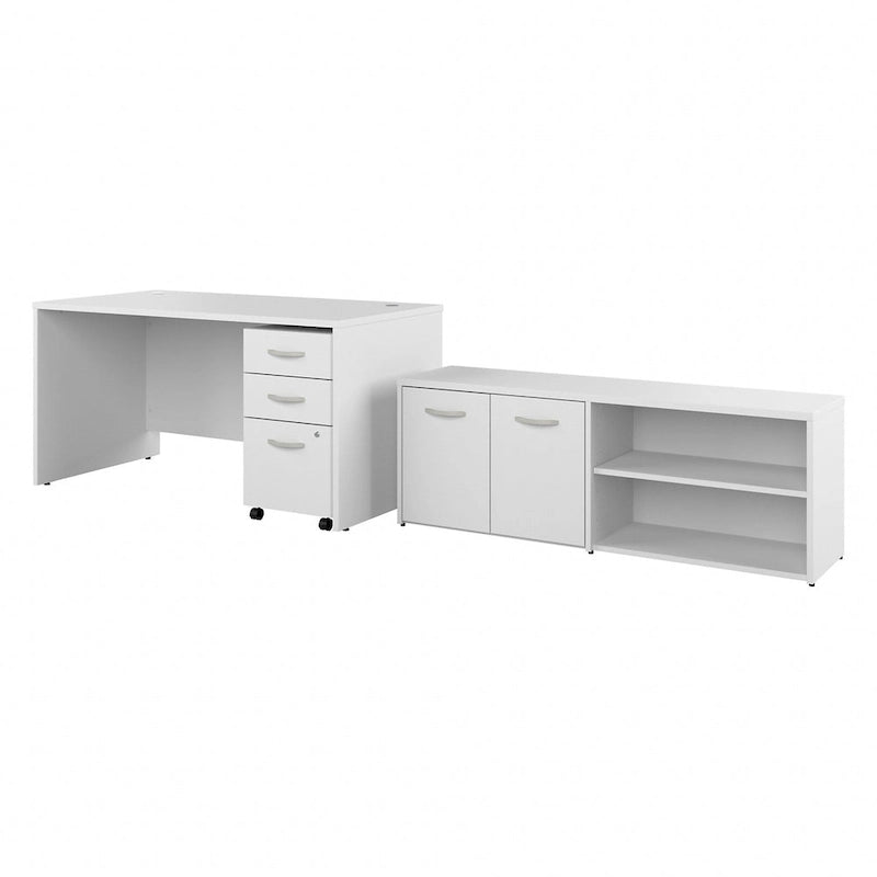 Studio C 60W Desk with Return and Cabinet by Bush Business Furniture