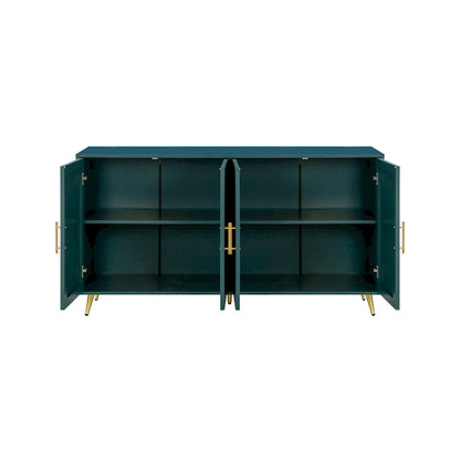 Wood TV Stand with Storage Cabinet & Adjustable Shelves - 15.70 x 60.00 x 32.30