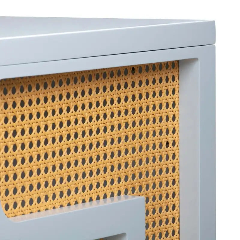 Suzie Wood and Rattan 1 Drawer Desk