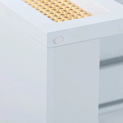 Suzie Wood and Rattan 1 Drawer Desk