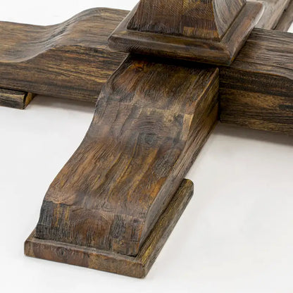 East West Furniture Dining Table Set- a Round Kitchen Table and Light Sable Parsons Chairs, Distressed Jacobean (Pieces Option)