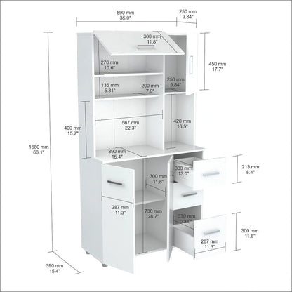 White Kitchen Storage Cabinet