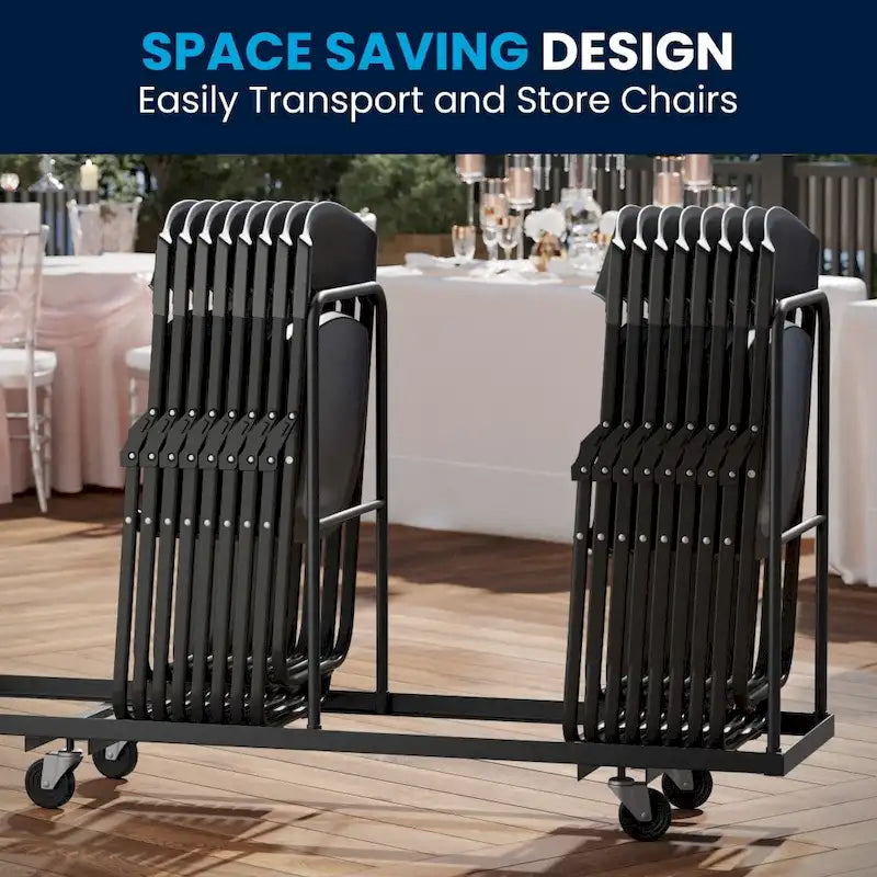 2 Pack 500 lb. Capacity Heavy Duty Plastic Folding Chair