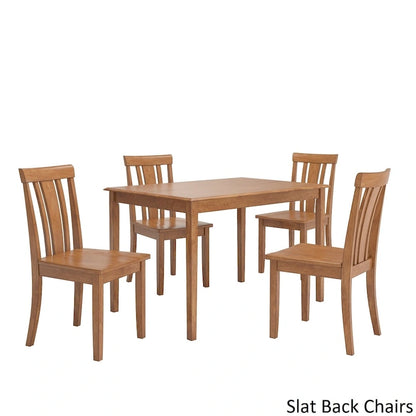 Wilmington II 48-Inch Rectangular Oak Finish 5-Piece Dining Set by iNSPIRE Q Classic