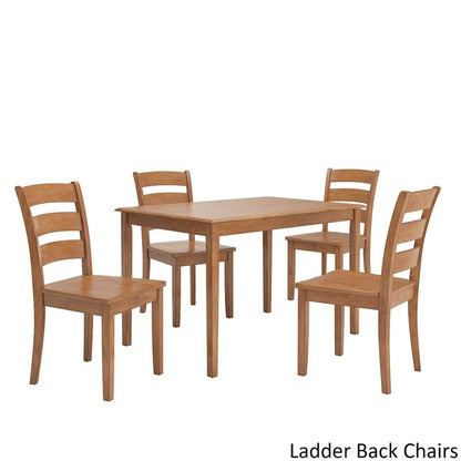 Wilmington II 48-Inch Rectangular Oak Finish 5-Piece Dining Set by iNSPIRE Q Classic