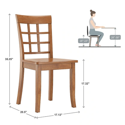 Wilmington II 48-Inch Rectangular Oak Finish 5-Piece Dining Set by iNSPIRE Q Classic