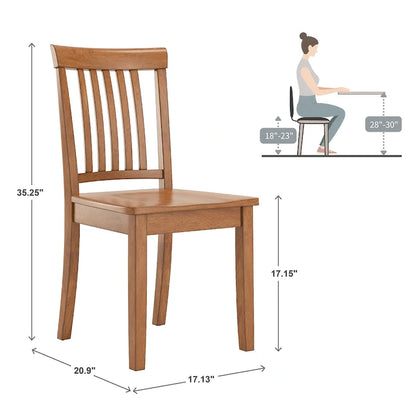 Wilmington II 48-Inch Rectangular Oak Finish 5-Piece Dining Set by iNSPIRE Q Classic