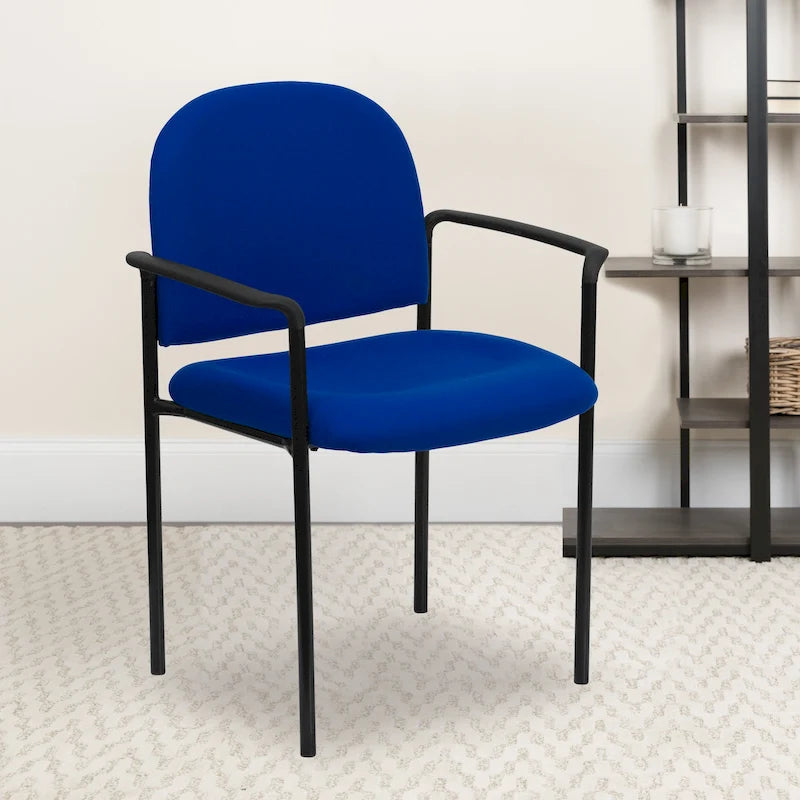 Comfort Stackable Steel Side Reception Chair with Arms