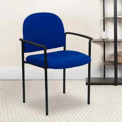 Comfort Stackable Steel Side Reception Chair with Arms