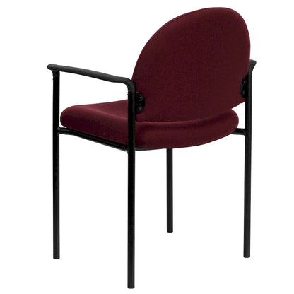 Comfort Stackable Steel Side Reception Chair with Arms