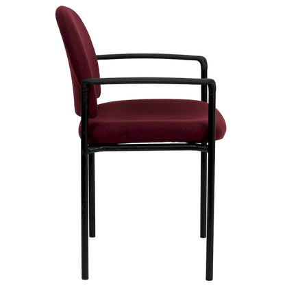 Comfort Stackable Steel Side Reception Chair with Arms