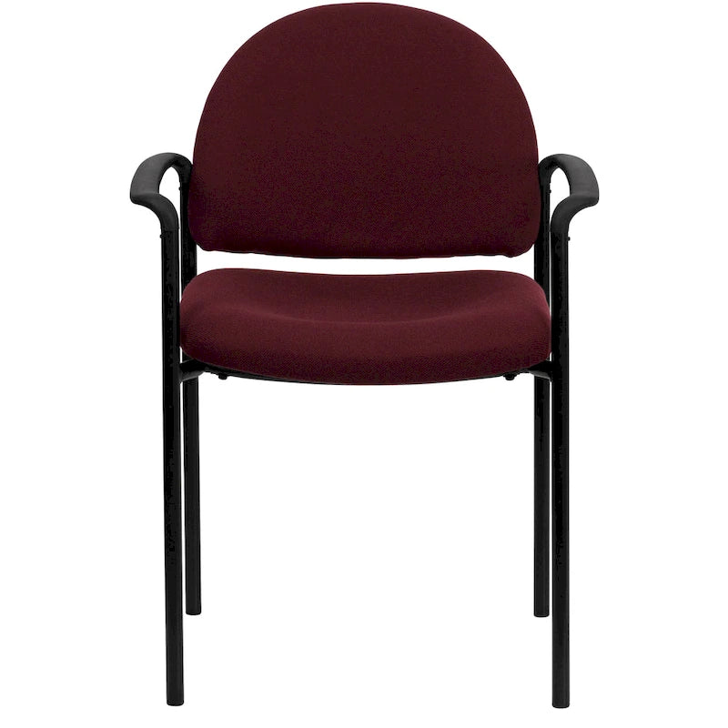 Comfort Stackable Steel Side Reception Chair with Arms