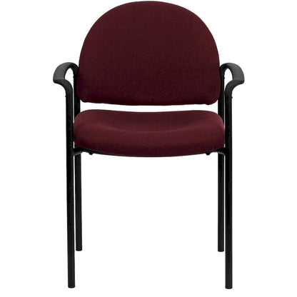 Comfort Stackable Steel Side Reception Chair with Arms