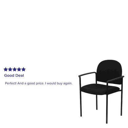 Comfort Stackable Steel Side Reception Chair with Arms