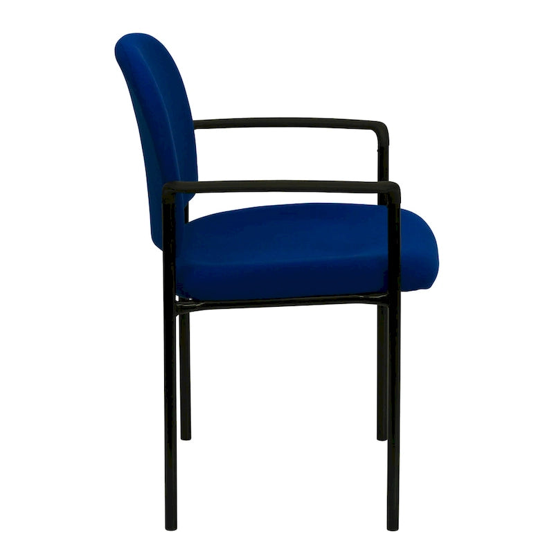Comfort Stackable Steel Side Reception Chair with Arms
