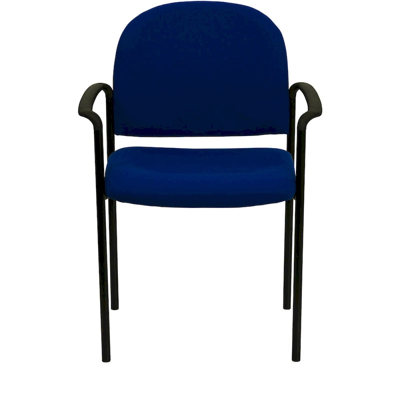 Comfort Stackable Steel Side Reception Chair with Arms