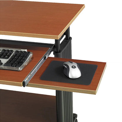 Mobile Standing Computer Desk and Printer Stand with Storage