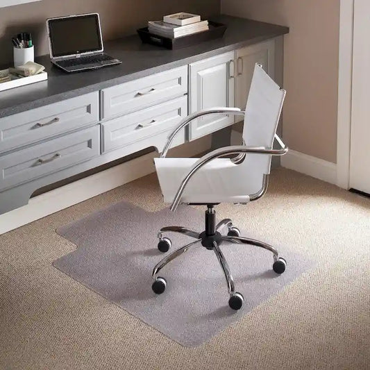 45 x 53 Carpet Chair Mat with Lip and Scuff and Slip Resistant Textured Top