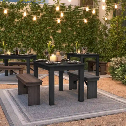 Rectangular Antique Rustic Solid Pine Farm Dining Table