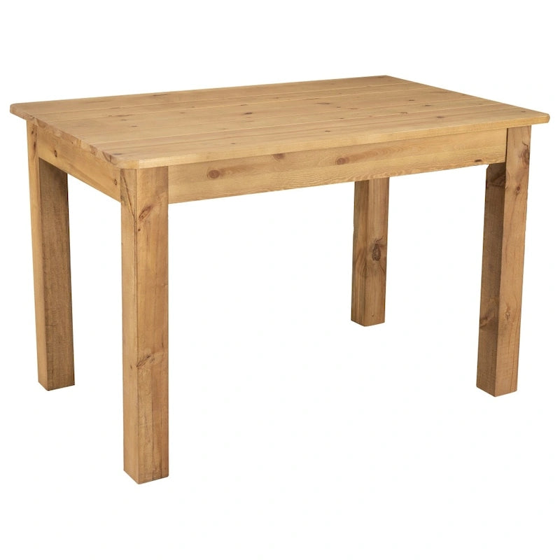 Rectangular Antique Rustic Solid Pine Farm Dining Table