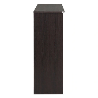 HOMCOM Modern Kitchen Storage Sideboard, Buffet Cabinet, Sliding Glass Doors Cupboard with Adjustable Shelf, Dark Brown