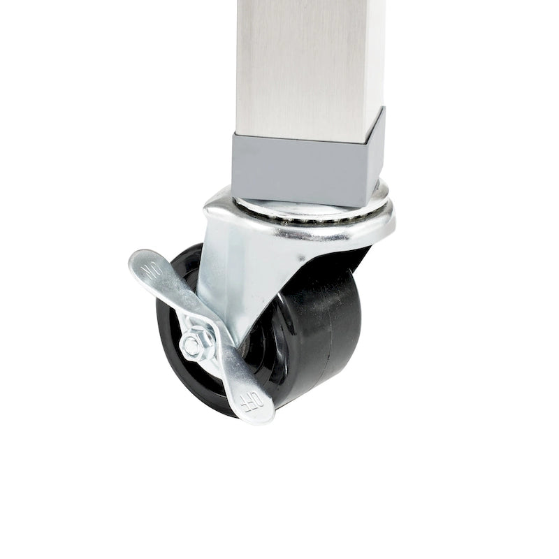 Seville Classics Home Stainless Steel 2-Drawer Mobile Workcenter Kitchen Cart Island with Solid Wood Top - 48 W x 24 D