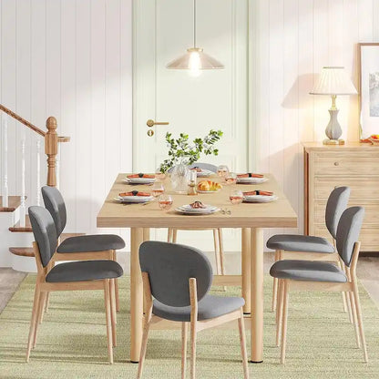 63 Inches Dining Table, Rectangular Dining Room Table for 6