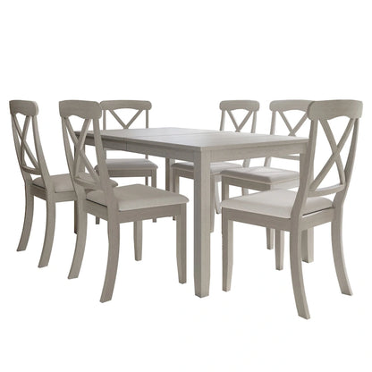 CraftPorch Farmhouse Style 7-piece Wooden Dining Set