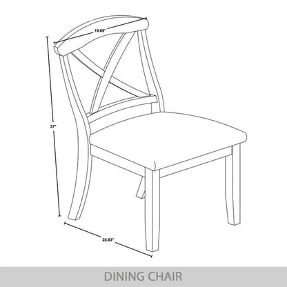 CraftPorch Farmhouse Style 7-piece Wooden Dining Set