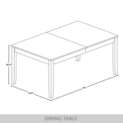 CraftPorch Farmhouse Style 7-piece Wooden Dining Set