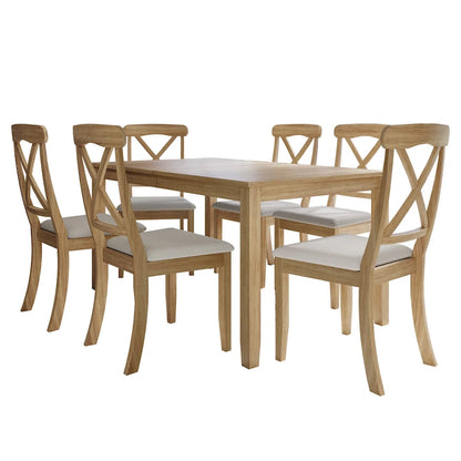 CraftPorch Farmhouse Style 7-piece Wooden Dining Set