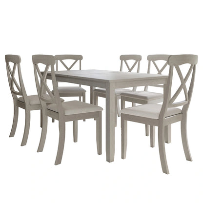 CraftPorch Farmhouse Style 7-piece Wooden Dining Set