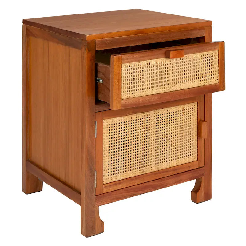 SAFAVIEH Zhane Coastal 1-Drawer 1-Door Nightstand