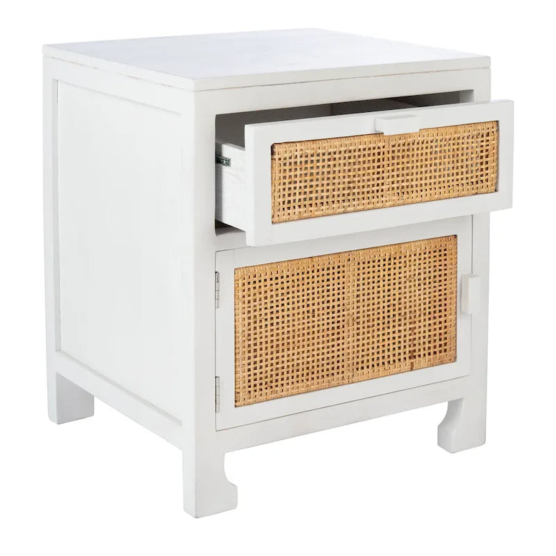 SAFAVIEH Zhane Coastal 1-Drawer 1-Door Nightstand