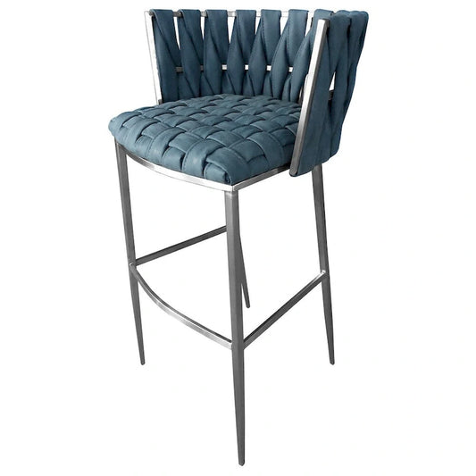 Stainless Steel Bar Stool 30 - Barcelona Topaz - 30inch