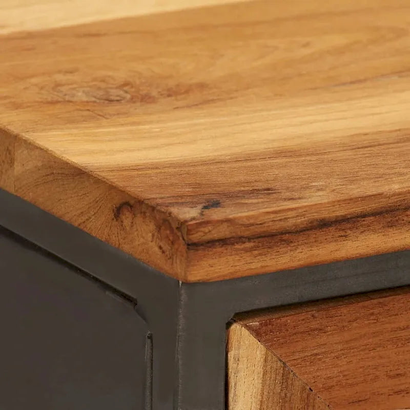 vidaXL Sideboard Recycled Teak and Steel 25.6x11.8x27.6