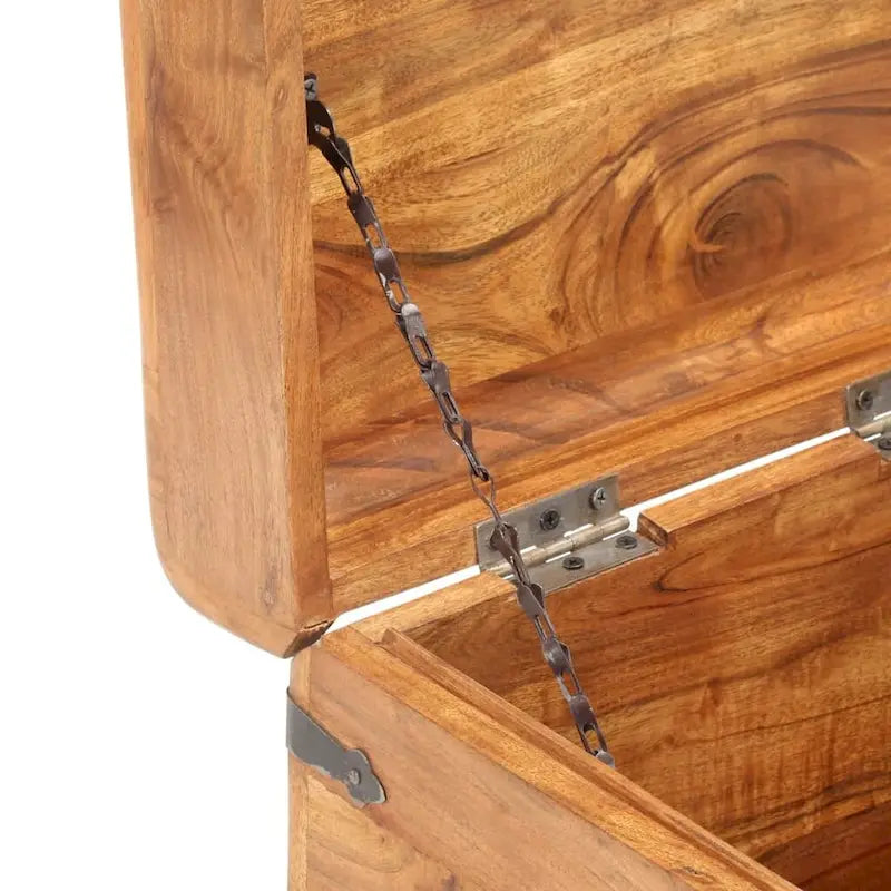 vidaXL Storage Chest Storage Trunk with Latch for Bedroom Solid Wood Acacia - 15.7x15.7x15.7 (W x D x H)