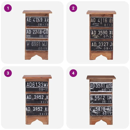 vidaXL Bedside Cabinet Solid Wood Mahogany