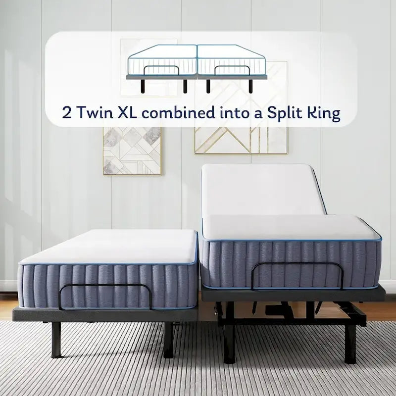 Adjustable Bed Frame, Head & Foot Incline, Wireless Remote Control, Zero Gravity Adjustable Bed Base