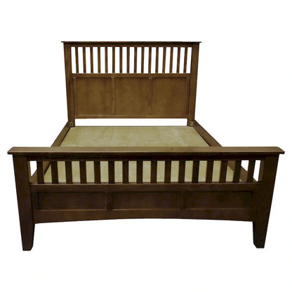 Mission Style Quarter Sawn Oak Bed With Slats - Michael's Cherry