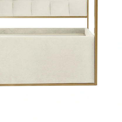 Milton Contemporary Upholstered King Size Canopy Bed by HULALA HOME