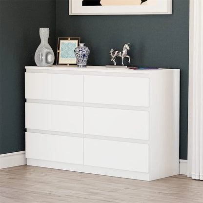 6 Drawer Double Dresser for Bedroom Living Room Hallway